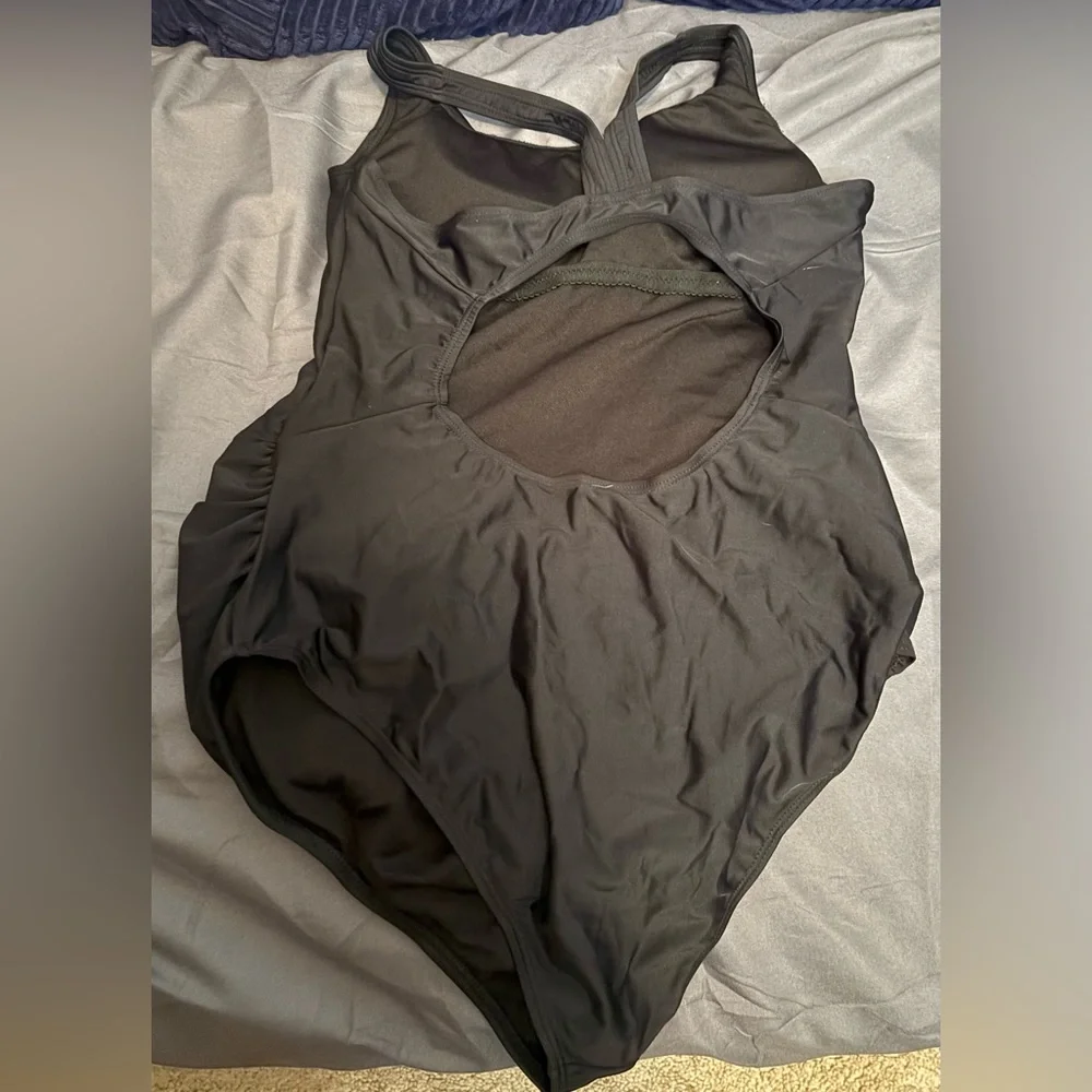 Black One-Piece Swimsuit-Size Large